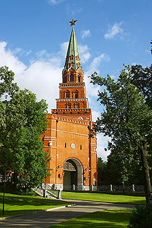 The Borovitskaya Tower in Moscow Kremlin